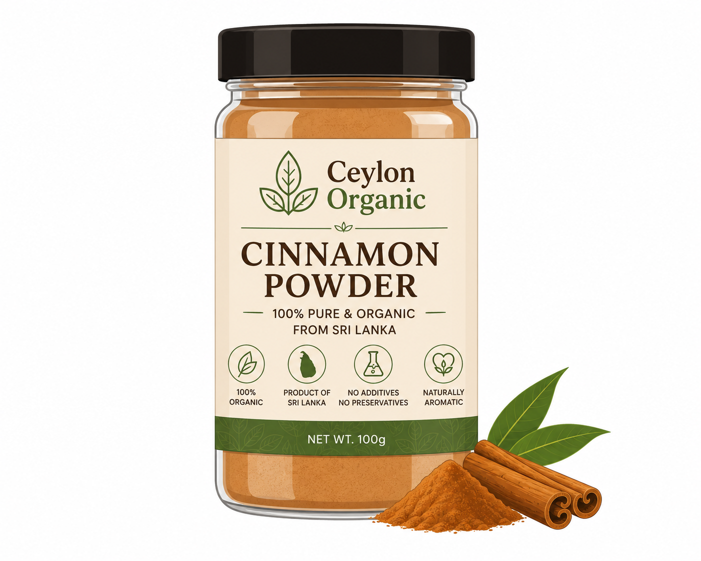 Ceylon Organic Cinnamon Powder